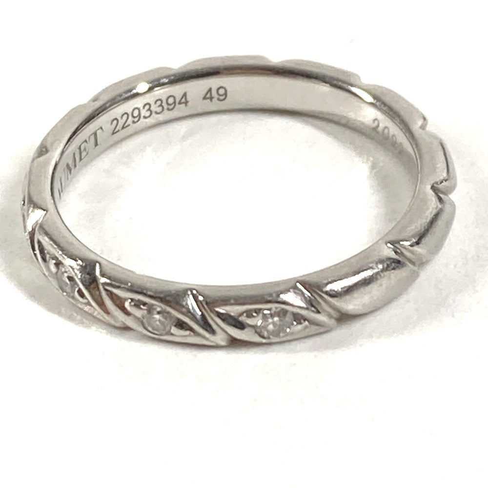 Chaumet 8P Diamond Torsade Accessory Jewelry Platinum Ring Pt950 Ladies Silver