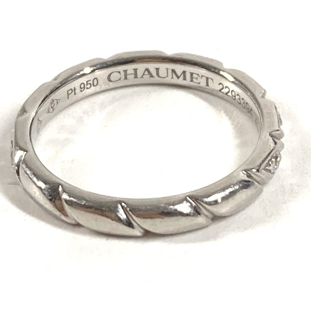 Chaumet 8P Diamond Torsade Accessory Jewelry Platinum Ring Pt950 Ladies Silver