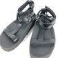 HERMES Sport Sandals Shoes Enid ENID H Diamant Buckle Platform Sandals Rubber Women's Black