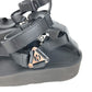 HERMES Sport Sandals Shoes Enid ENID H Diamant Buckle Platform Sandals Rubber Women's Black