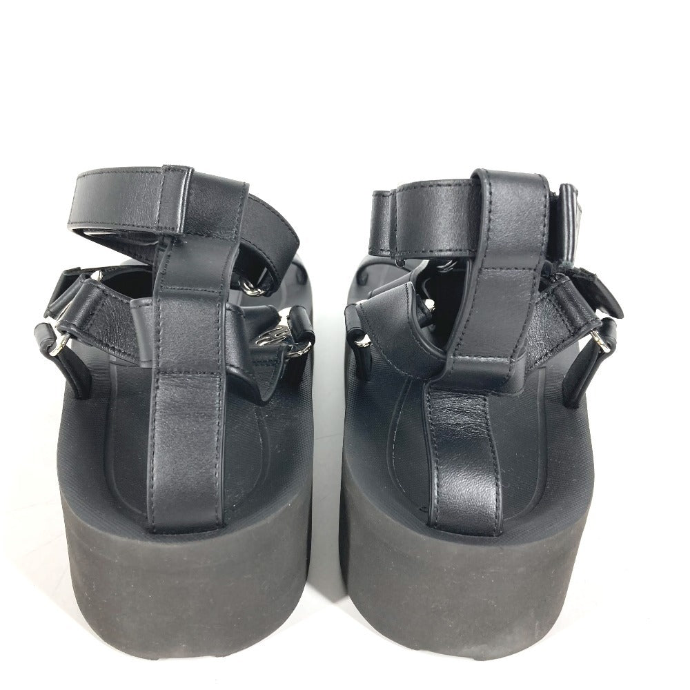 HERMES Sport Sandals Shoes Enid ENID H Diamant Buckle Platform Sandals Rubber Women's Black