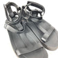 HERMES Sport Sandals Shoes Enid ENID H Diamant Buckle Platform Sandals Rubber Women's Black