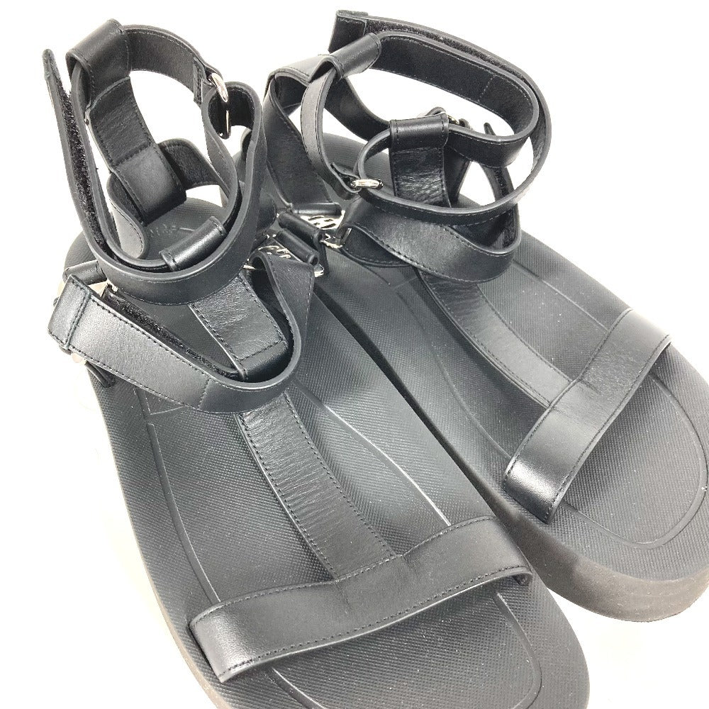 HERMES Sport Sandals Shoes Enid ENID H Diamant Buckle Platform Sandals Rubber Women's Black