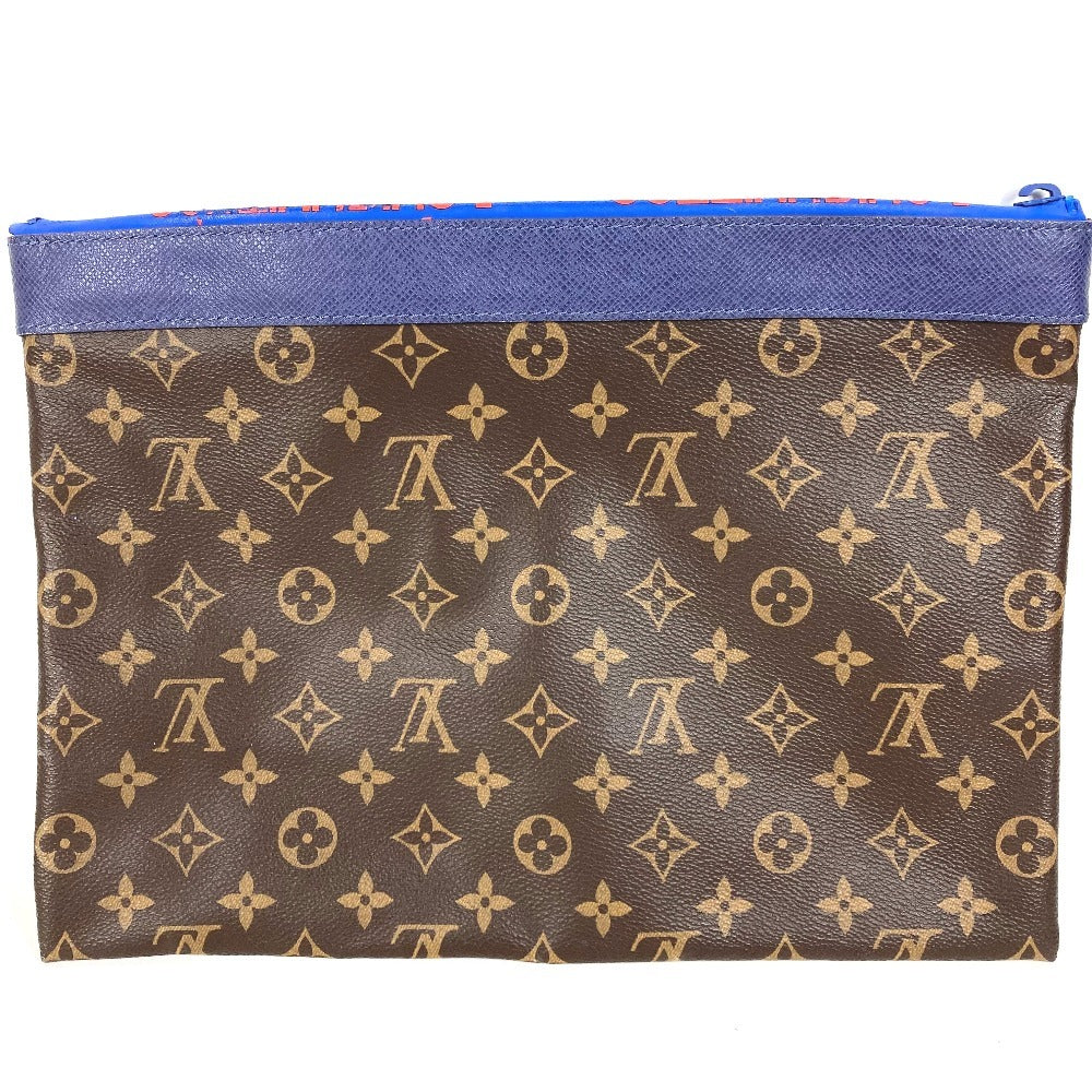 LOUIS VUITTON M63048 Monogram Apollo Pochette, a clutch bag, pouch, or second bag in Monogram canvas. Unisex, brown.