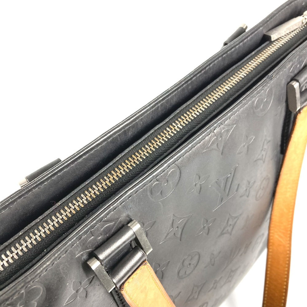 LOUIS VUITTON M55112 Monogram Mat Stockton Tote Bag Shoulder Bag Monogram Mat Leather Unisex Black
