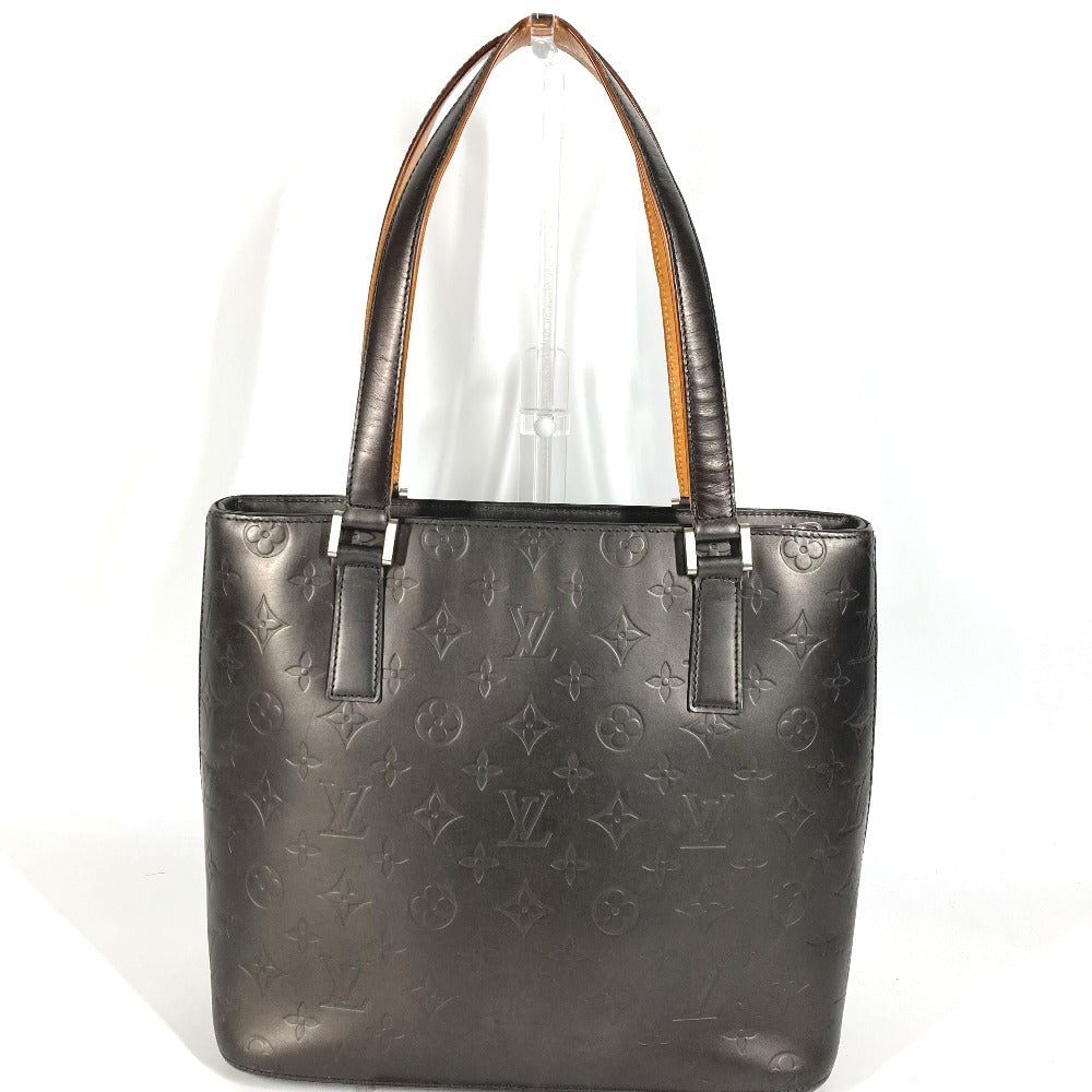 LOUIS VUITTON M55112 Monogram Mat Stockton Tote Bag Shoulder Bag Monogram Mat Leather Unisex Black