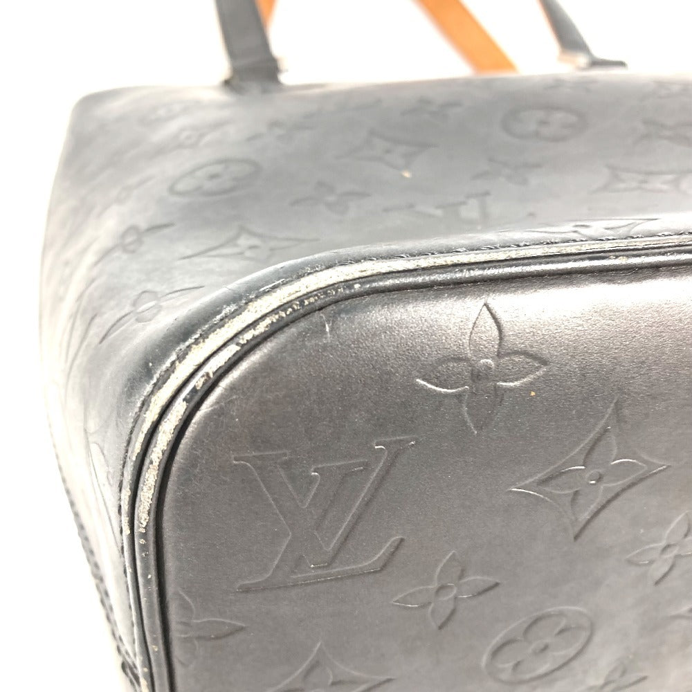 LOUIS VUITTON M55112 Monogram Mat Stockton Tote Bag Shoulder Bag Monogram Mat Leather Unisex Black