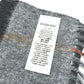 BURBERRY 8059277 コントラストチェック ロゴ フリンジ マフラー カシミヤ ユニセックス グレー