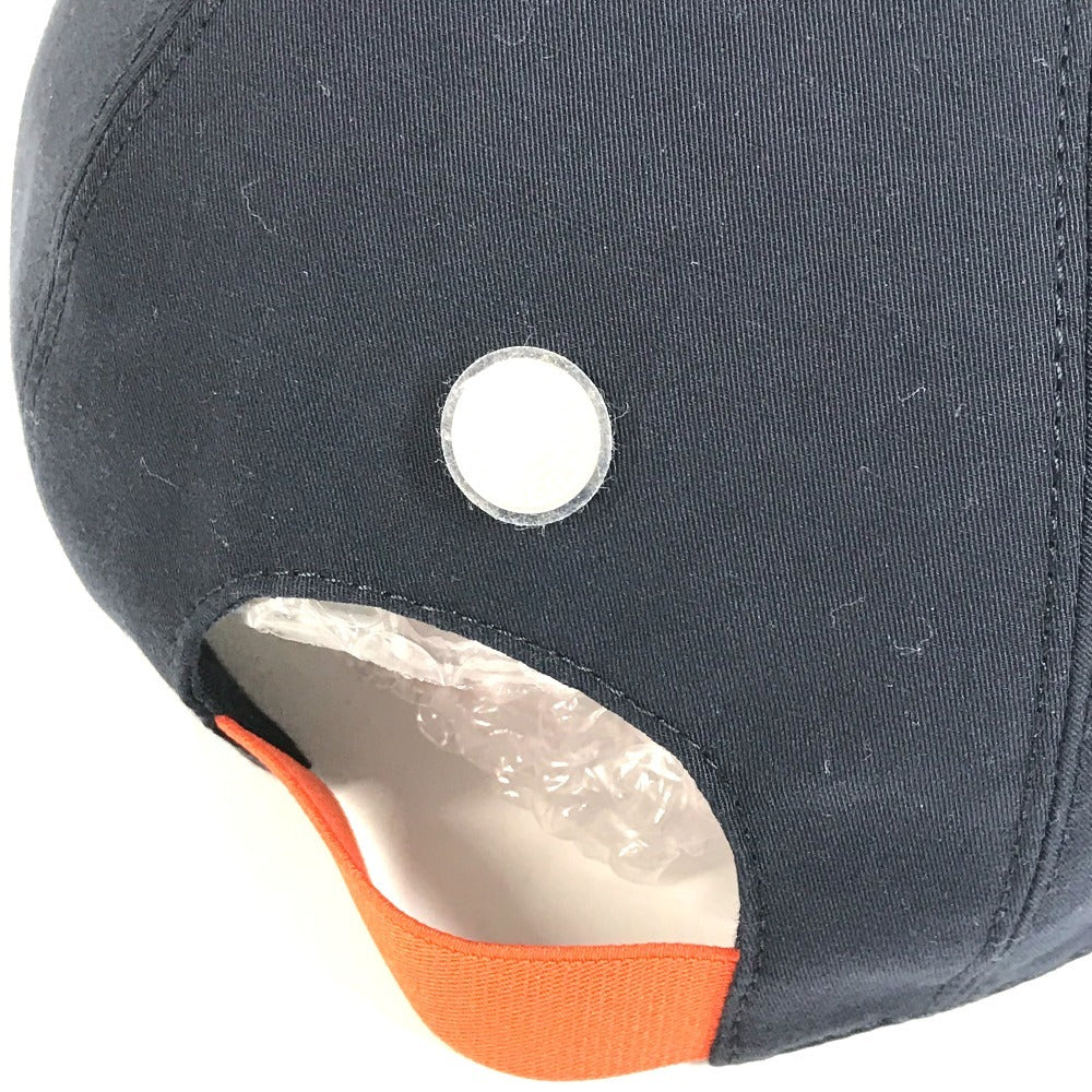 HERMES H800487E 0258 セリエ ロゴ 乗馬用キャップ パドック 帽子 キャップ帽 ベースボール キャップ コットン ユニセックス ネイビー