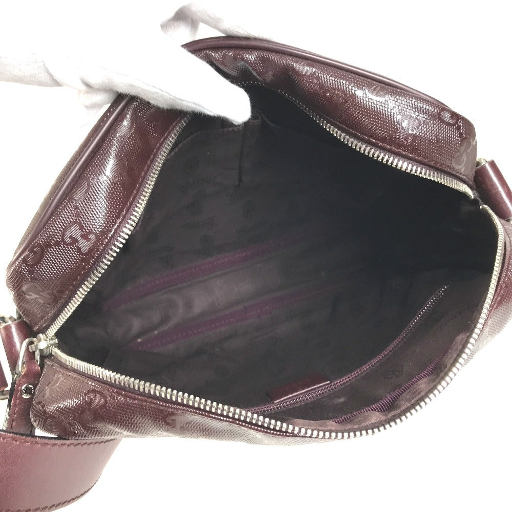 GUCCI 201448 GG Logo Imprime Crossbody Pochette Shoulder Bag GG Imprime Unisex Purple