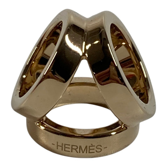 HERMES スカーフリング ツイリー ミニ トリオ アクセサリー ジュエリー スカーフリング メタル ユニセックス パーマブラス ゴールド