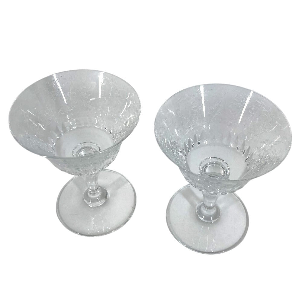 Baccarat カップ 食器 インテリア プリンカップ ペア セット 2客 お皿 ガラス ユニセックス クリア