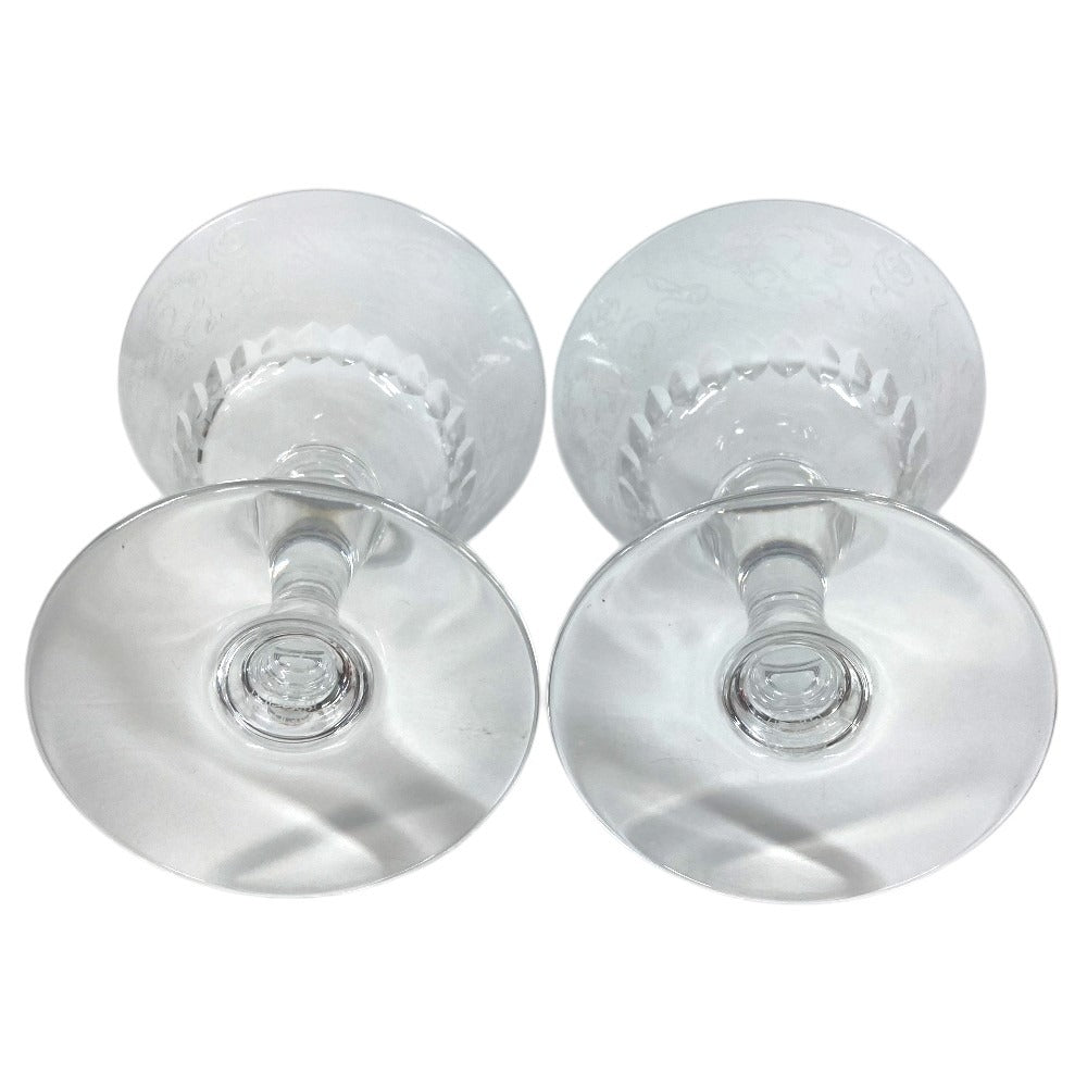 Baccarat カップ 食器 インテリア プリンカップ ペア セット 2客 お皿 ガラス ユニセックス クリア