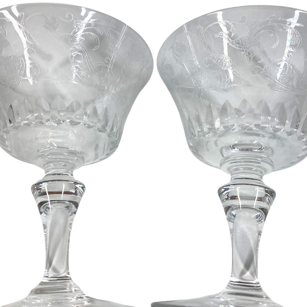 Baccarat カップ 食器 インテリア プリンカップ ペア セット 2客 お皿 ガラス ユニセックス クリア