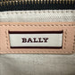 BALLY ロゴ ライン 斜め掛け ポシェット ショルダーバッグ レザー ユニセックス ブラック