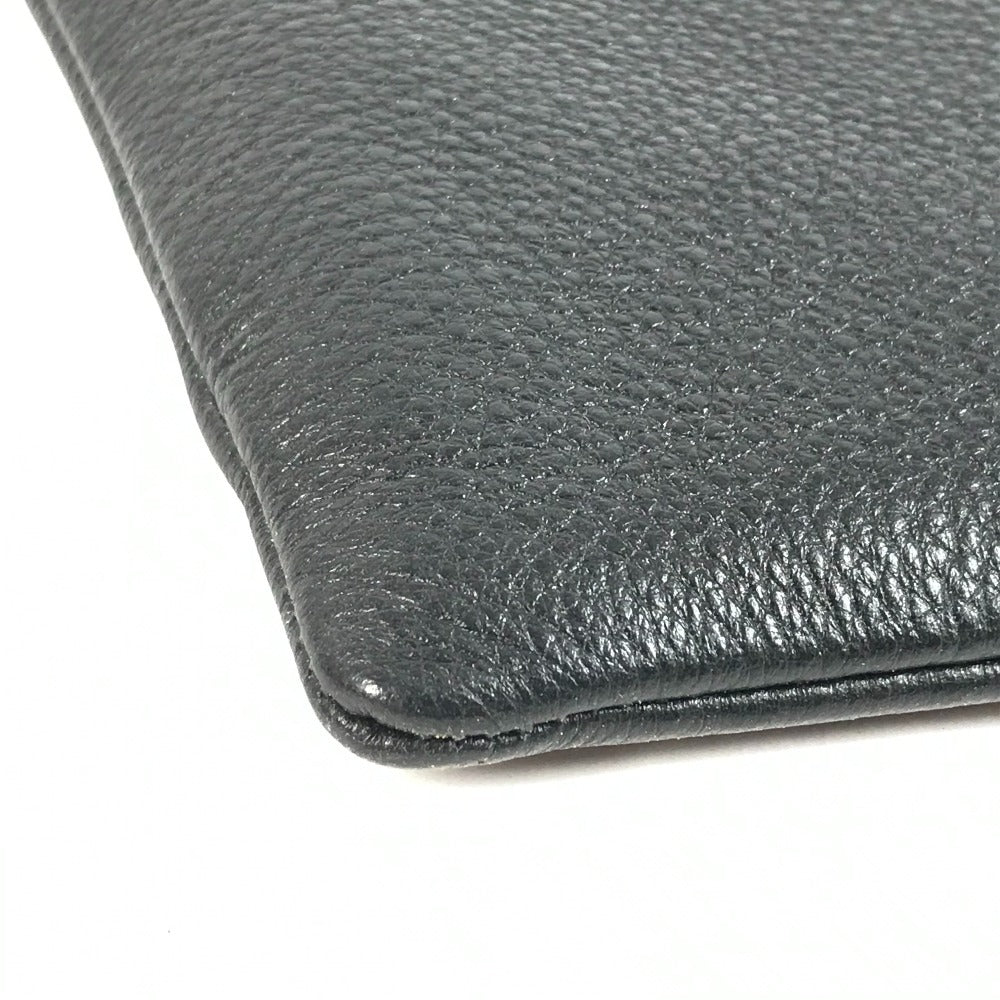 BALLY ロゴ ライン 斜め掛け ポシェット ショルダーバッグ レザー ユニセックス ブラック