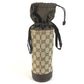 GUCCI 28691 GG Bottle Holder Pouch GG Canvas/Leather Unisex Beige