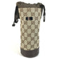 GUCCI 28691 GG Bottle Holder Pouch GG Canvas/Leather Unisex Beige