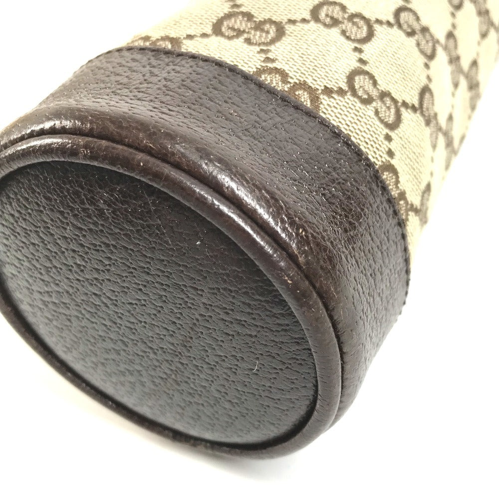GUCCI 28691 GG Bottle Holder Pouch GG Canvas/Leather Unisex Beige
