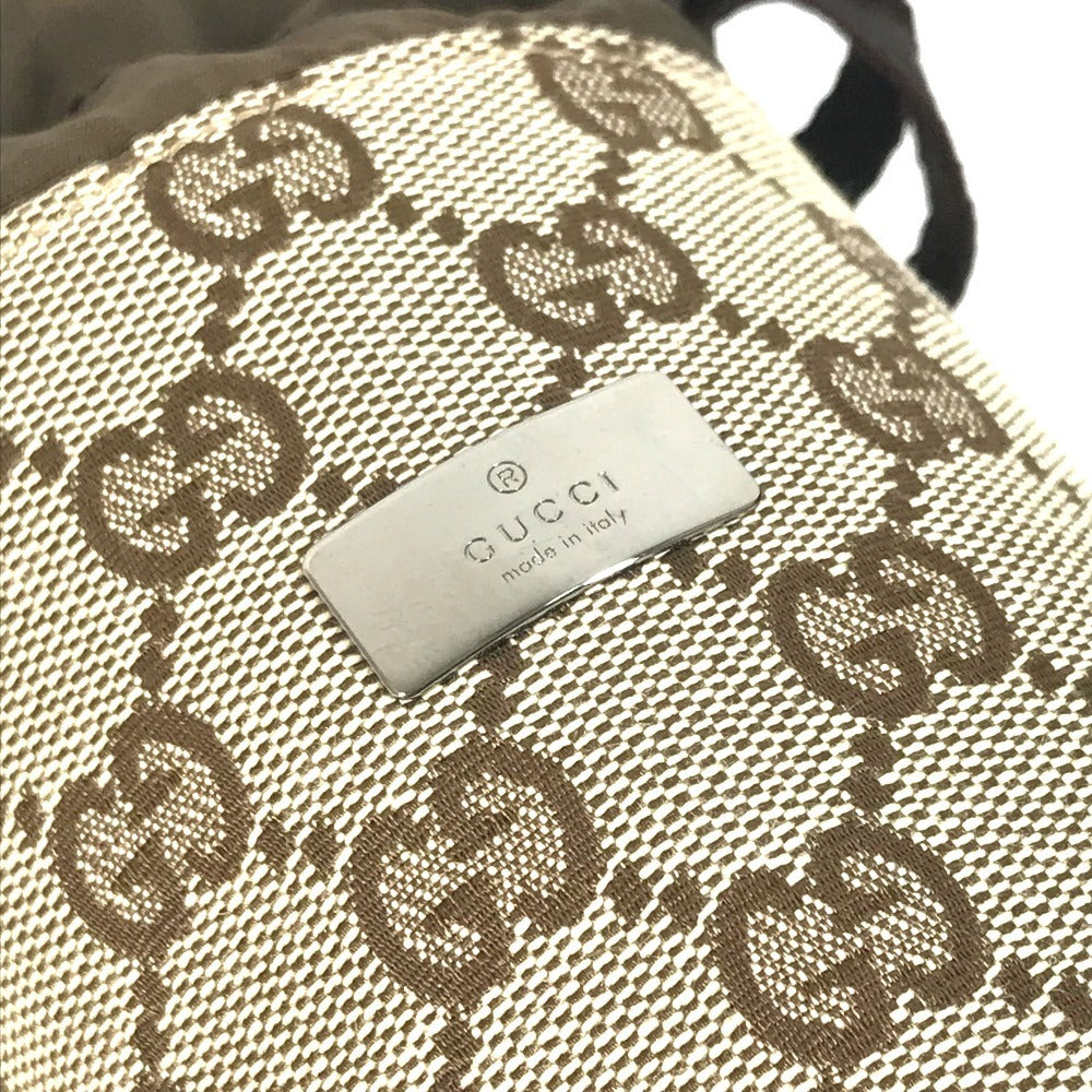 GUCCI 28691 GG Bottle Holder Pouch GG Canvas/Leather Unisex Beige