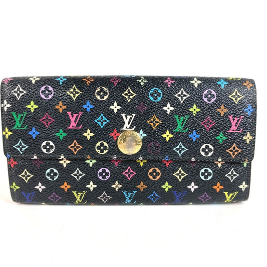 LOUIS VUITTON M93533 モノグラムマルチカラー ポルトフォイユ サラ ロングウォレット フラップ 長財布 モノグラムマルチカラーキャンバス ユニセックス ノワール ブラック