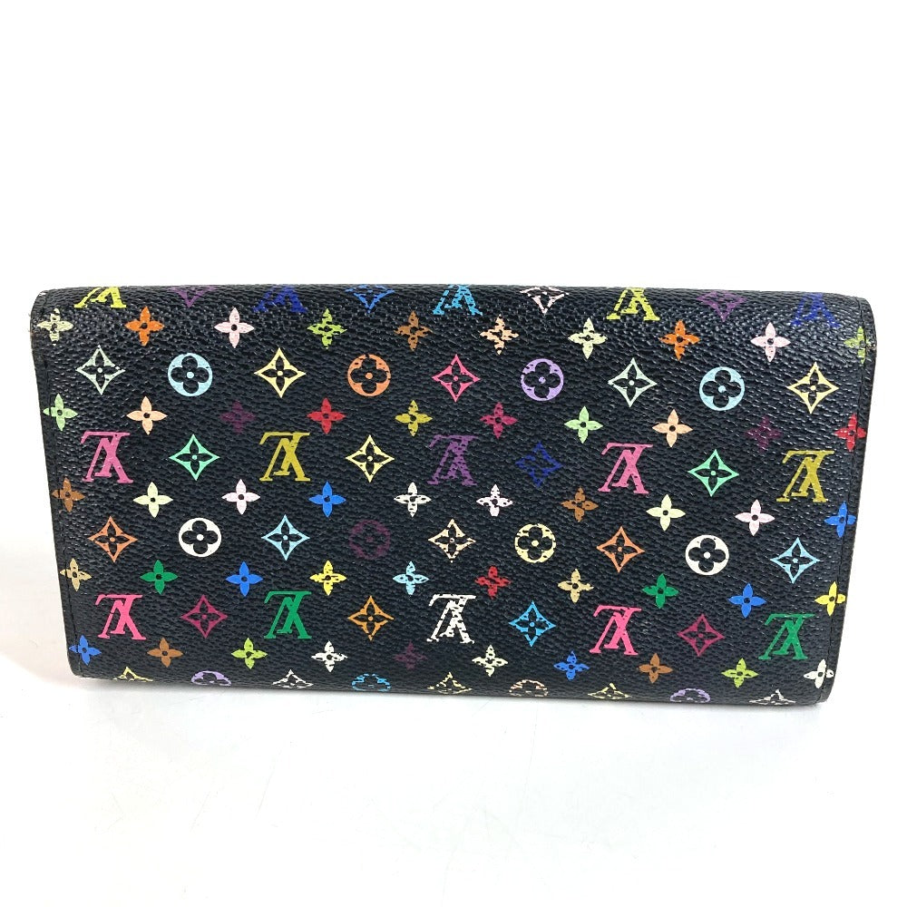 LOUIS VUITTON M93533 Monogram Multicolore Portefeuille Sarah Long Wallet กระเป๋าสตางค์ใบยาวพับได้ Monogram Multicolore Canvas Unisex สี Noir Black