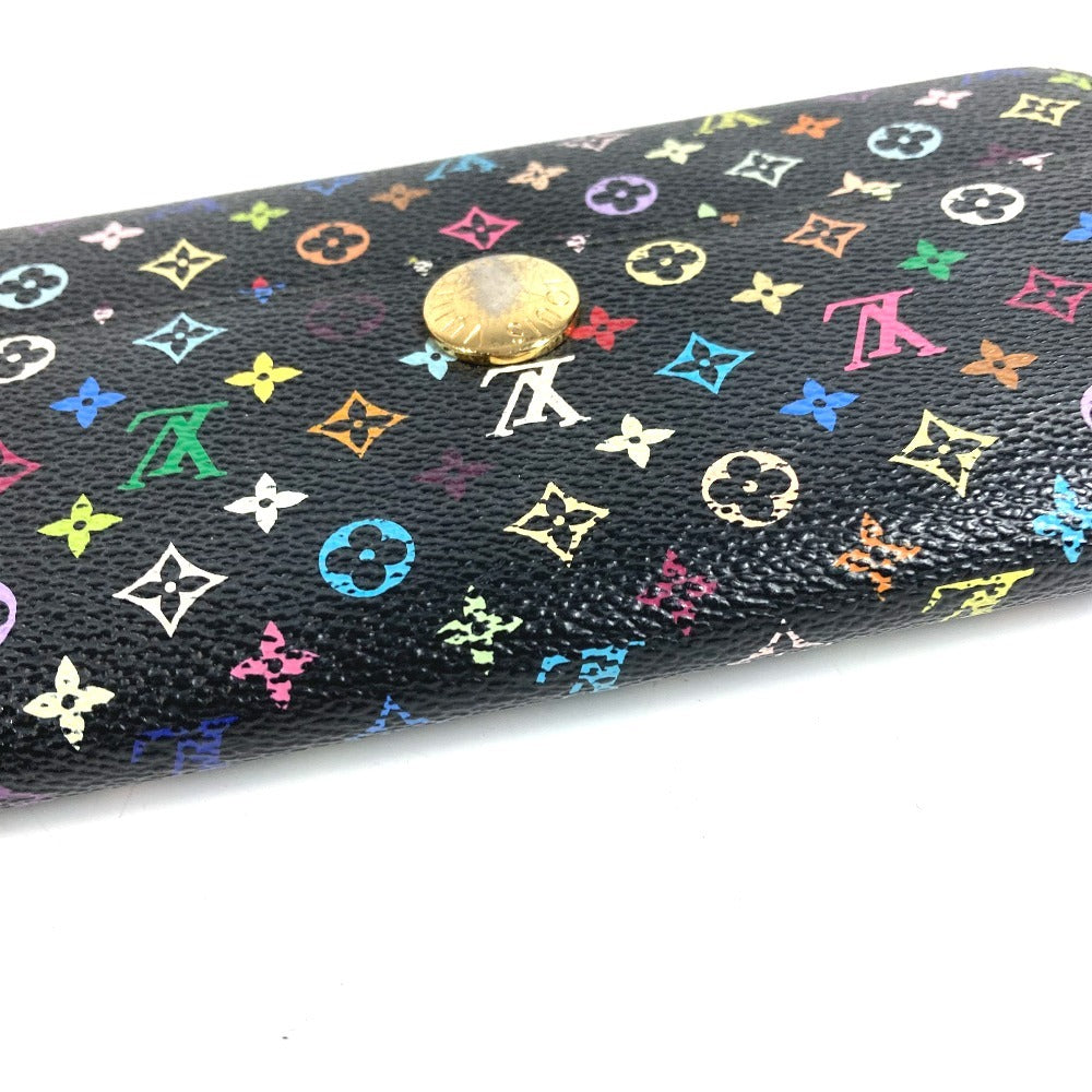 LOUIS VUITTON M93533 Monogram Multicolore Portefeuille Sarah Long Wallet กระเป๋าสตางค์ใบยาวพับได้ Monogram Multicolore Canvas Unisex สี Noir Black