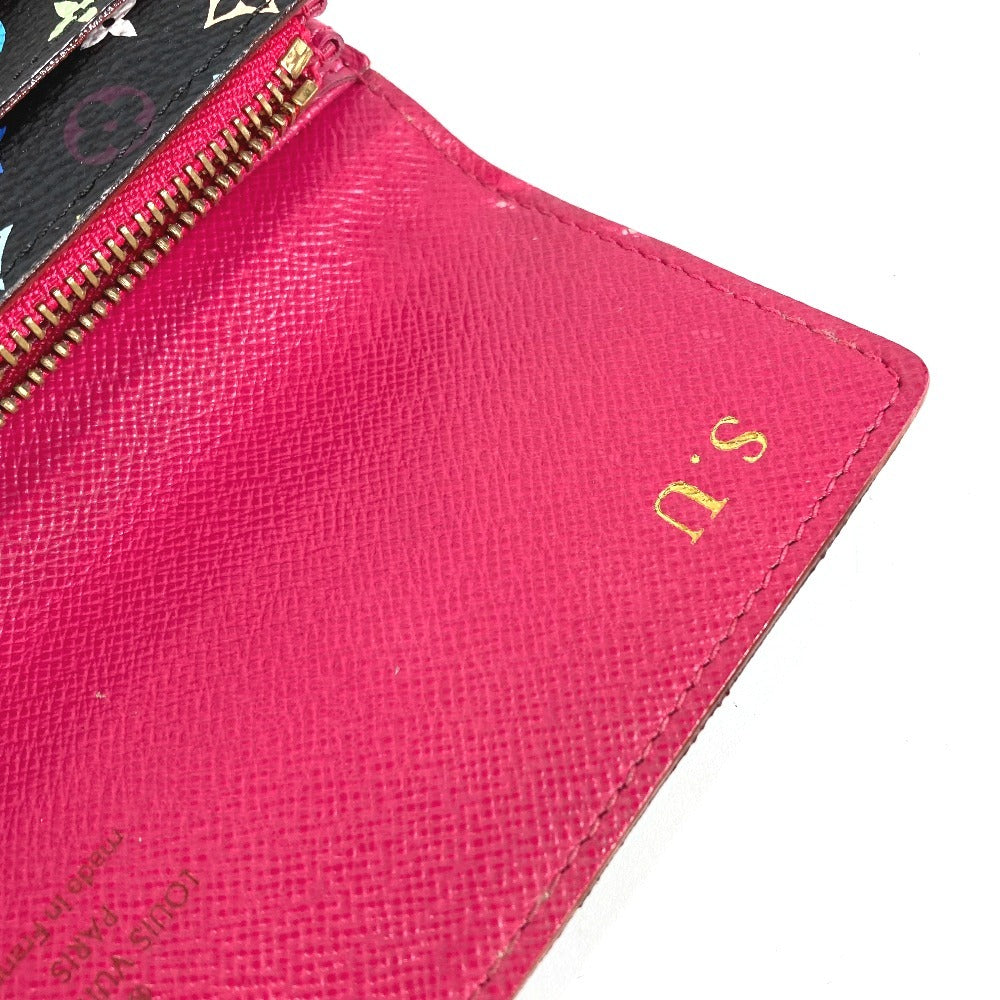 LOUIS VUITTON M93533 Monogram Multicolore Portefeuille Sarah Long Wallet กระเป๋าสตางค์ใบยาวพับได้ Monogram Multicolore Canvas Unisex สี Noir Black