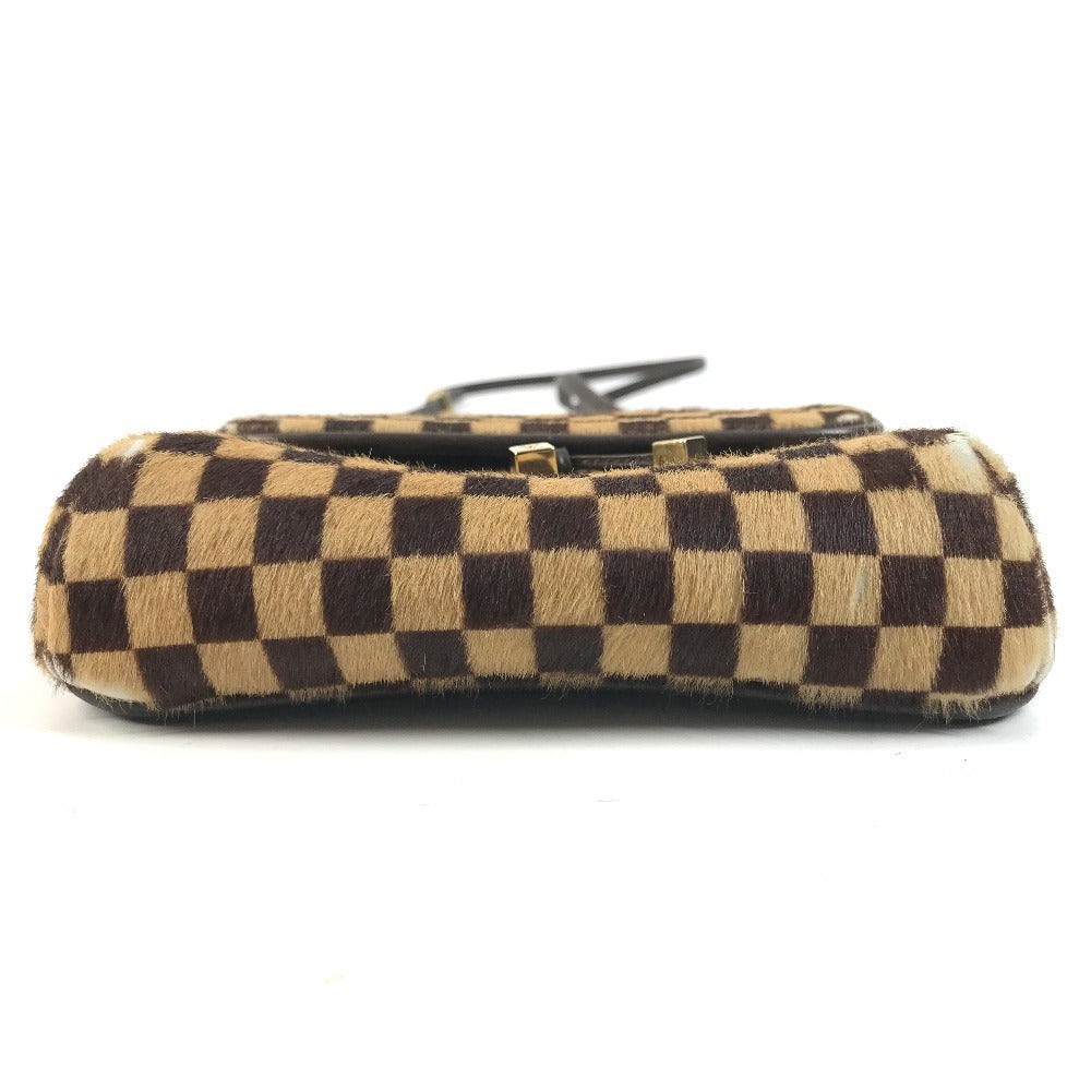 LOUIS VUITTON M92130 ダミエソバージュ ガゼル カバン 斜め掛け ポシェット フラップ ショルダーバッグ ハラコ ユニセックス ブラウン