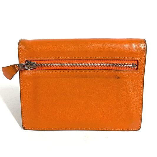HERMES ジップザック コンパクトウォレット 2つ折り財布 スイフト ユニセックス オレンジ