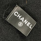 CHANEL 23S Faux Pearl Fringe Scarf Cashmere Unisex Black