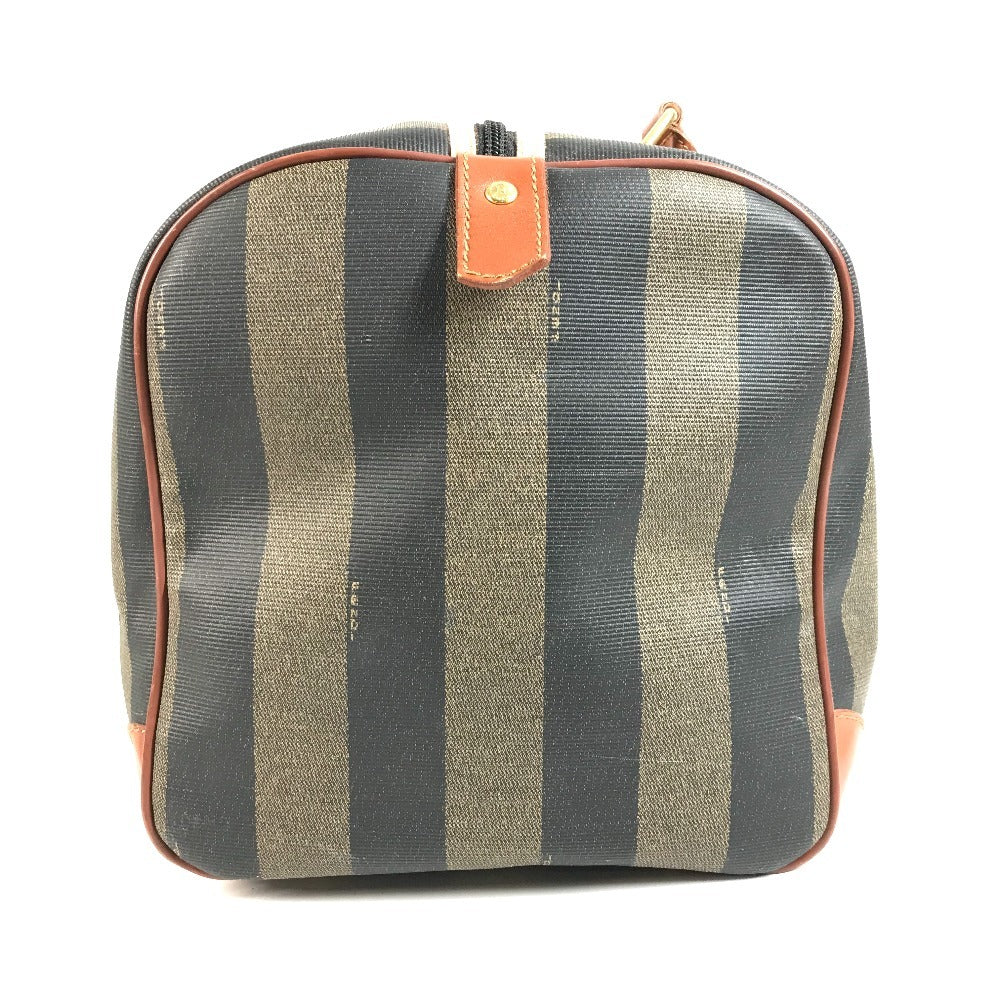 FENDI Vintage Pecan Bag Travel Bag Boston Bag PVC/Leather Unisex Khaki