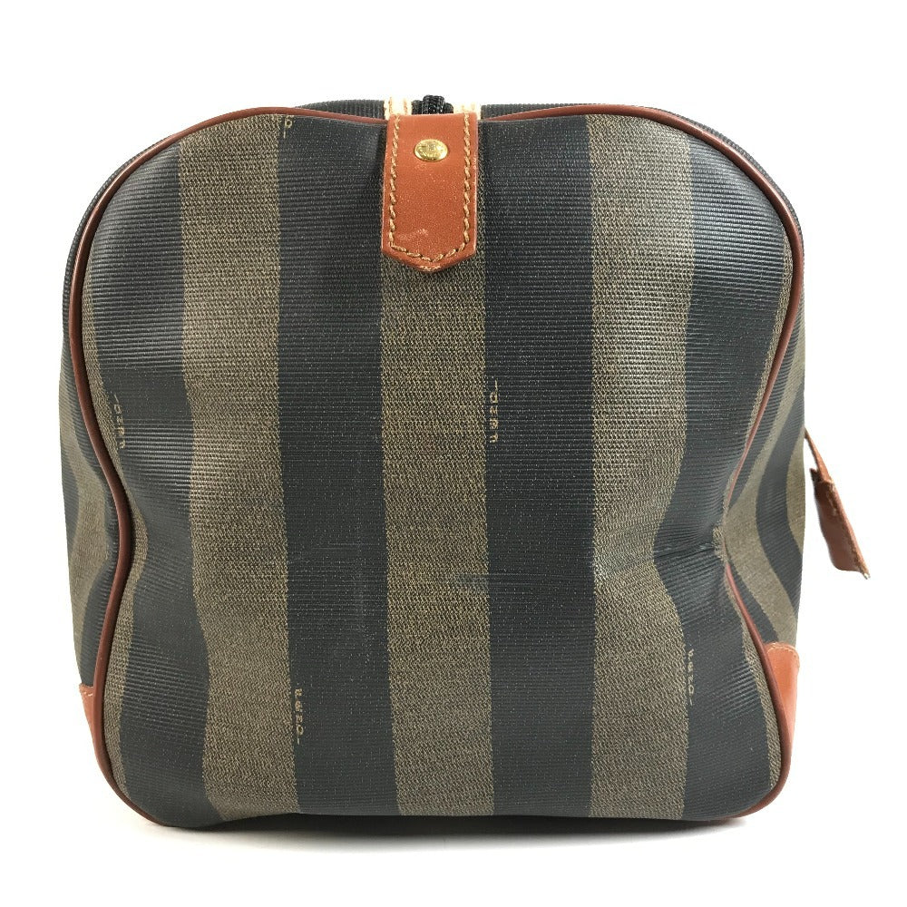 FENDI Vintage Pecan Bag Travel Bag Boston Bag PVC/Leather Unisex Khaki