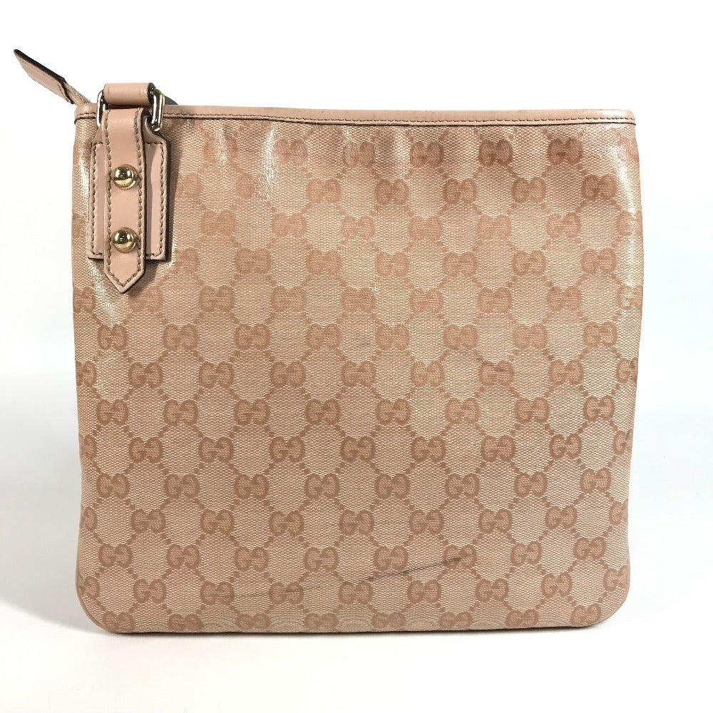 GUCCI 257246 GG ロゴ 斜め掛け ポシェット ショルダーバッグ レザー/コーティングキャンバス ユニセックス ピンク