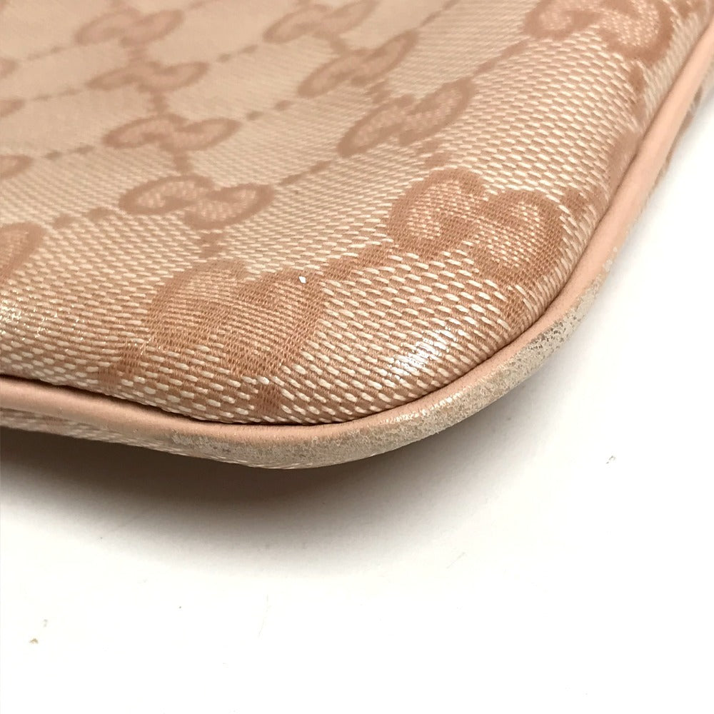 GUCCI 257246 GG ロゴ 斜め掛け ポシェット ショルダーバッグ レザー/コーティングキャンバス ユニセックス ピンク