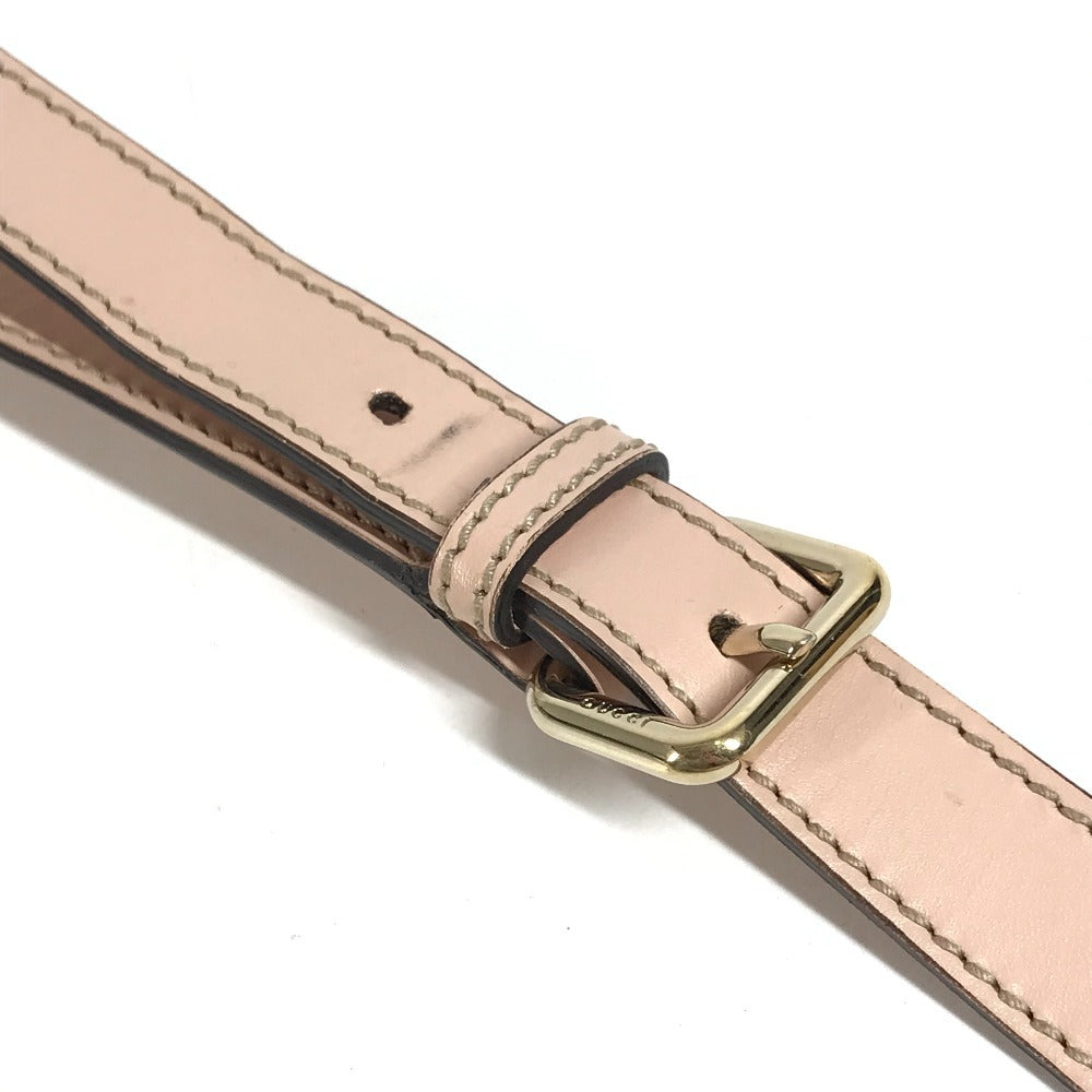 GUCCI 257246 GG ロゴ 斜め掛け ポシェット ショルダーバッグ レザー/コーティングキャンバス ユニセックス ピンク