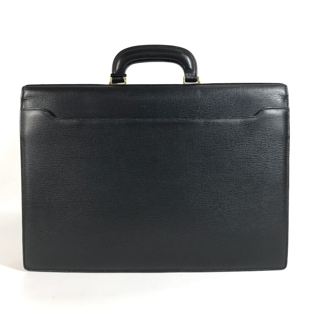 LOEWE ヴィンテージ ロゴ ビジネスバッグ アナグラム カバン 書類バッグ ブリーフケース ハンドバッグ レザー ユニセックス ブラック