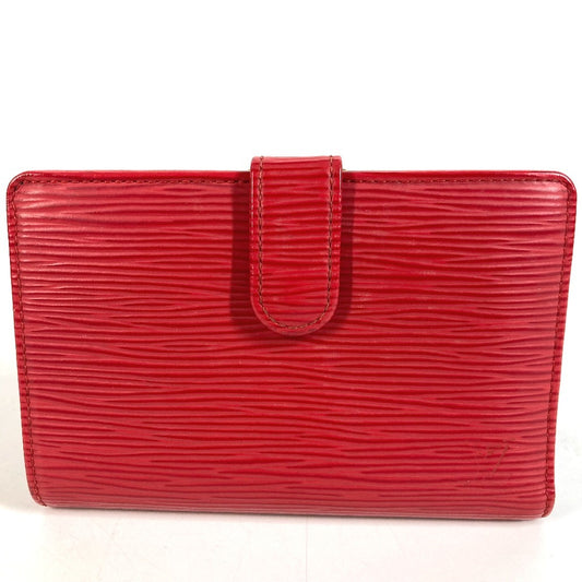 LOUIS VUITTON M6324E エピ ポルトモネビエ ヴィエノワ コンパクトウォレット 財布 がま口 2つ折り財布 エピレザー ユニセックス ルージュ レッド