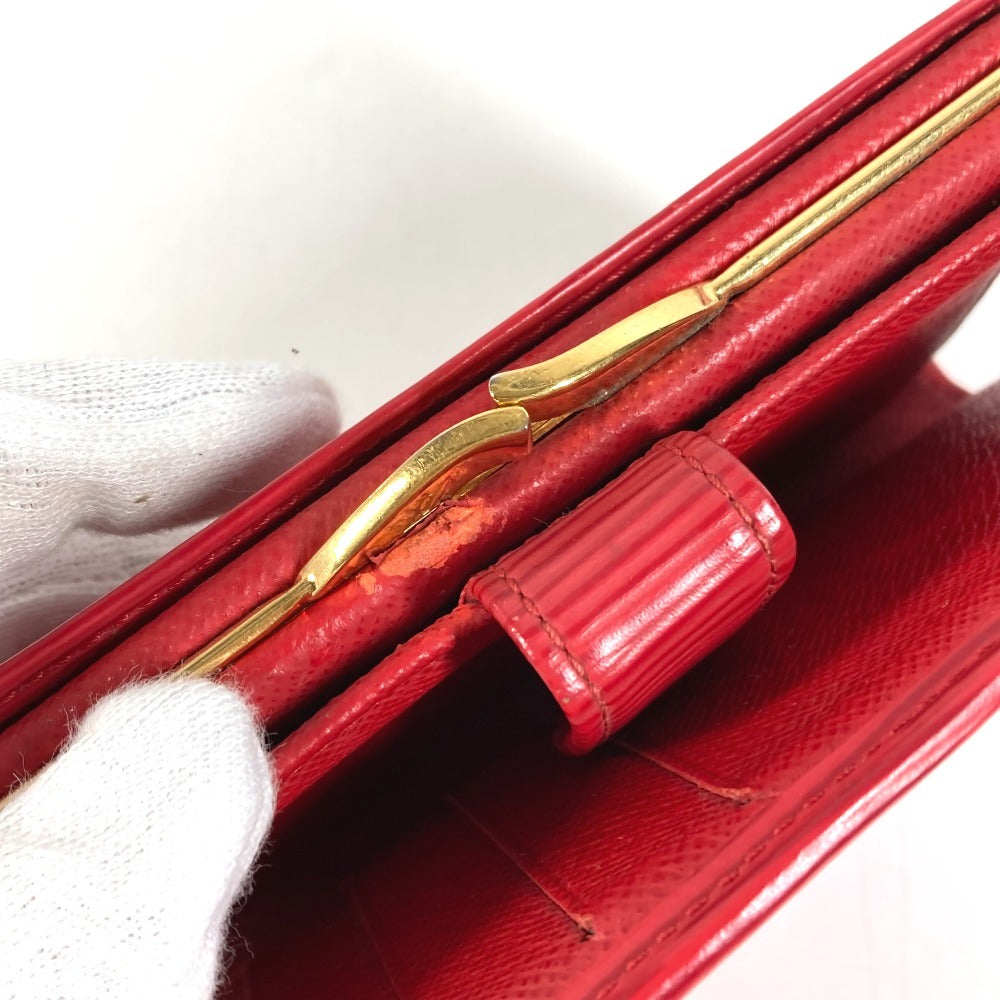 LOUIS VUITTON M6324E エピ ポルトモネビエ ヴィエノワ コンパクトウォレット 財布 がま口 2つ折り財布 エピレザー ユニセックス ルージュ レッド