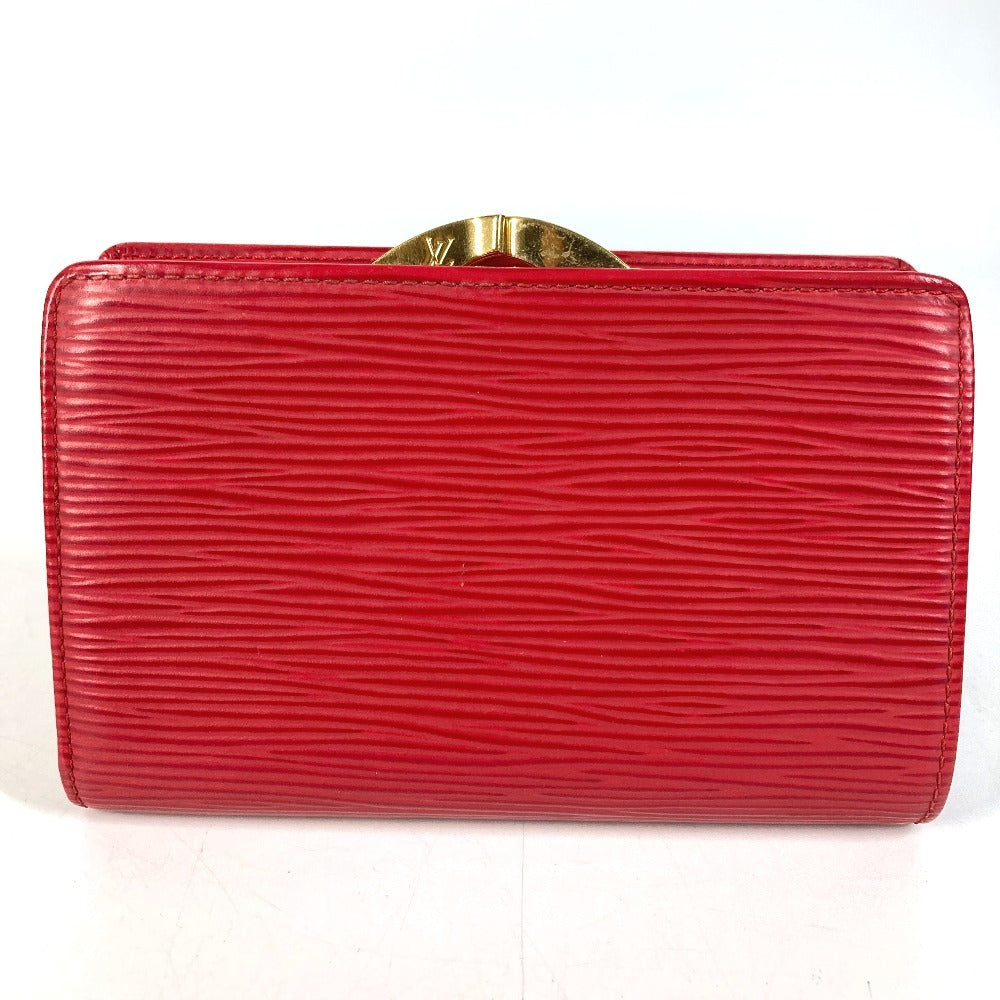 LOUIS VUITTON M6324E エピ ポルトモネビエ ヴィエノワ コンパクトウォレット 財布 がま口 2つ折り財布 エピレザー ユニセックス ルージュ レッド