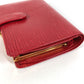 LOUIS VUITTON M6324E エピ ポルトモネビエ ヴィエノワ コンパクトウォレット 財布 がま口 2つ折り財布 エピレザー ユニセックス ルージュ レッド