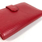 LOUIS VUITTON M6324E エピ ポルトモネビエ ヴィエノワ コンパクトウォレット 財布 がま口 2つ折り財布 エピレザー ユニセックス ルージュ レッド
