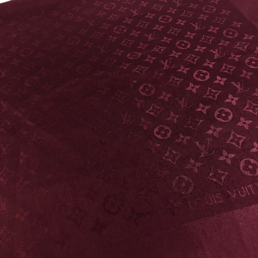 LOUIS VUITTON フリンジ ショール モノグラム ストール 大判 ストール ウール ユニセックス パープル