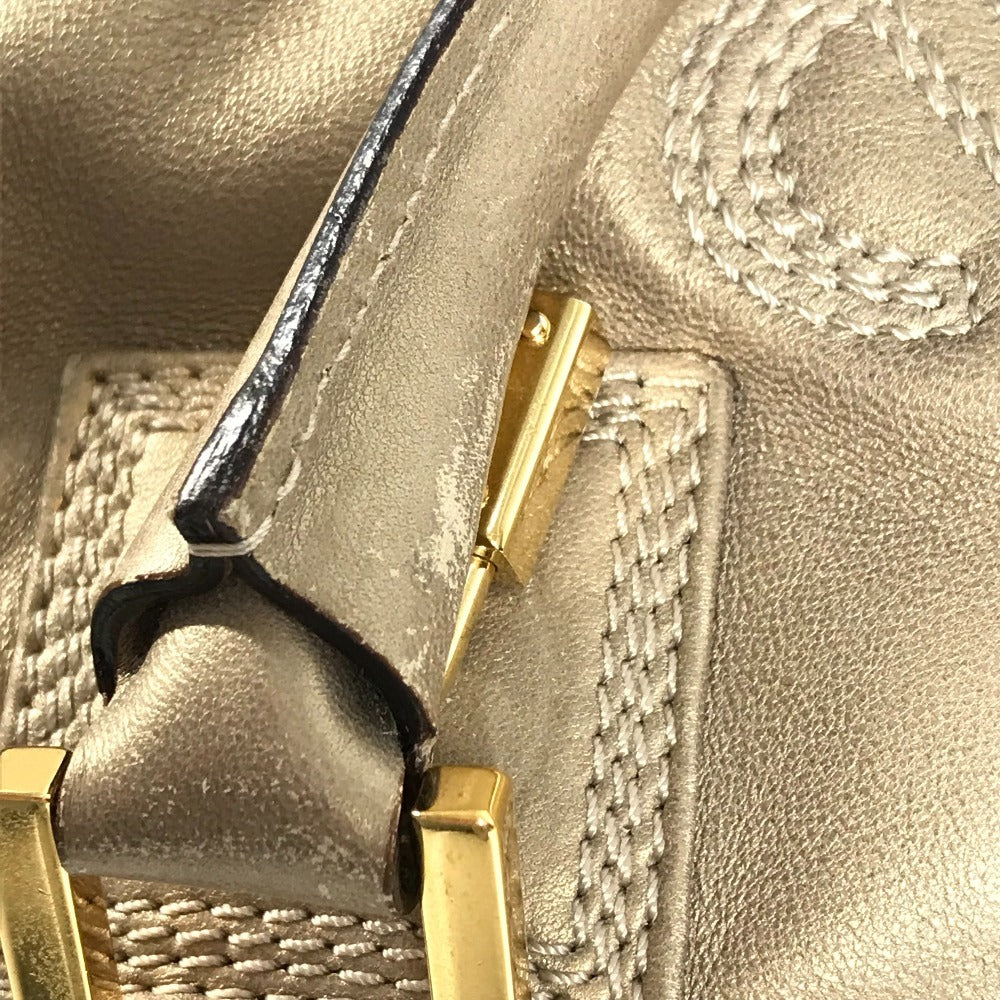 LOEWE アマソナ28 アマソナ 28 カバン トートバッグ ハンドバッグ レザー ユニセックス ゴールド系