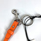 GUCCI 822098 Flower Bag Charm Key Holder Leather Unisex Orange