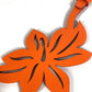 GUCCI 822098 Flower Bag Charm Key Holder Leather Unisex Orange