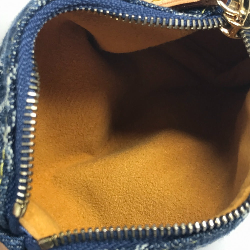 LOUIS VUITTON M95082 モノグラムデニム トゥルース スピーディPM キーリング付き コインケース 財布 チャーム ポーチ モノグラムデニム レディース ブルー