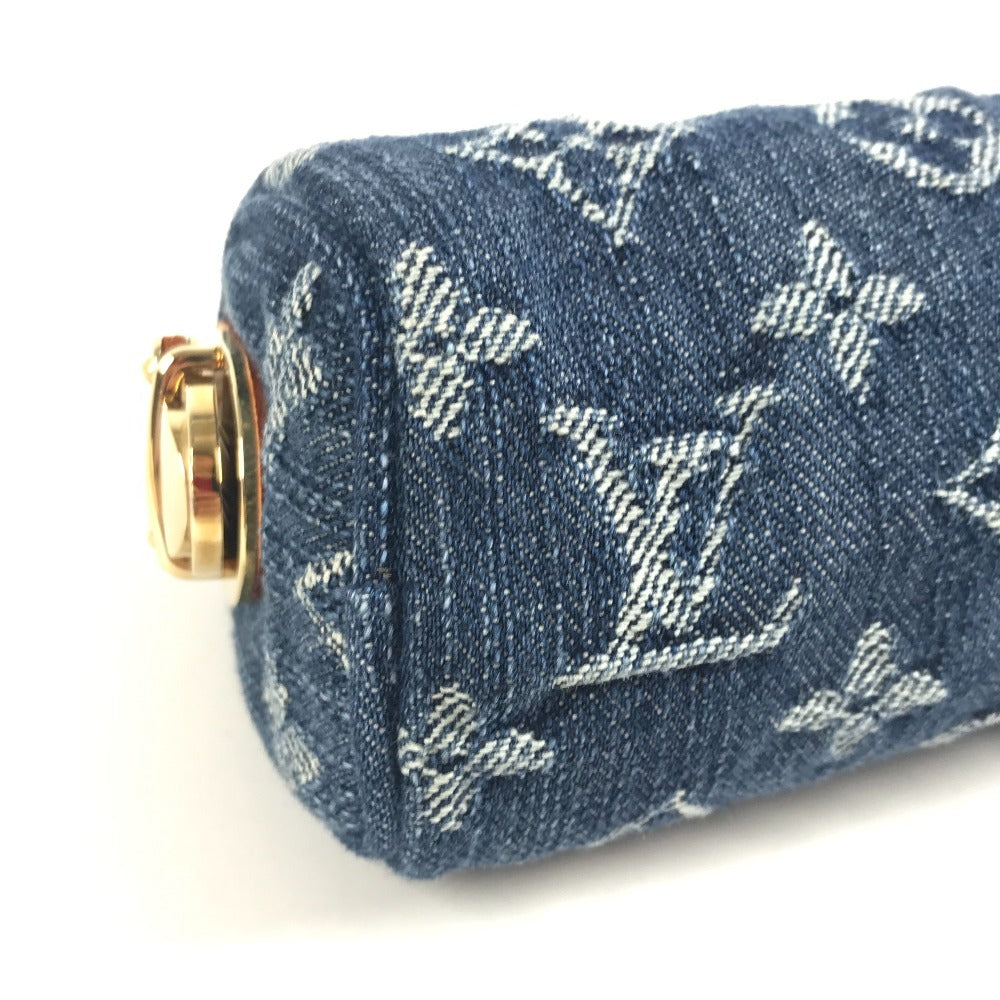 LOUIS VUITTON M95082 モノグラムデニム トゥルース スピーディPM キーリング付き コインケース 財布 チャーム ポーチ モノグラムデニム レディース ブルー