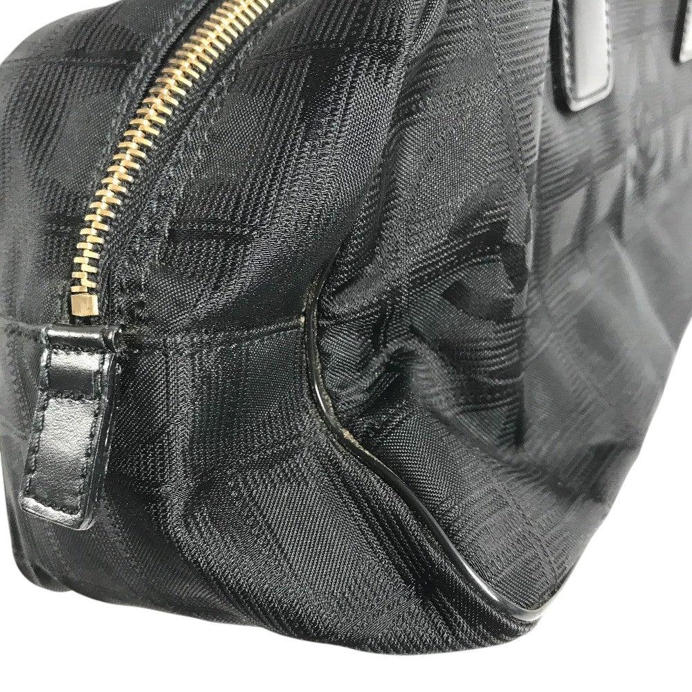 CHANEL A15828 ニュートラベルライン ハンドバッグ カバン ロゴ ミニ ナイロンジャガード レザー ボストンバッグ レザー/ナイロン レディース ブラック