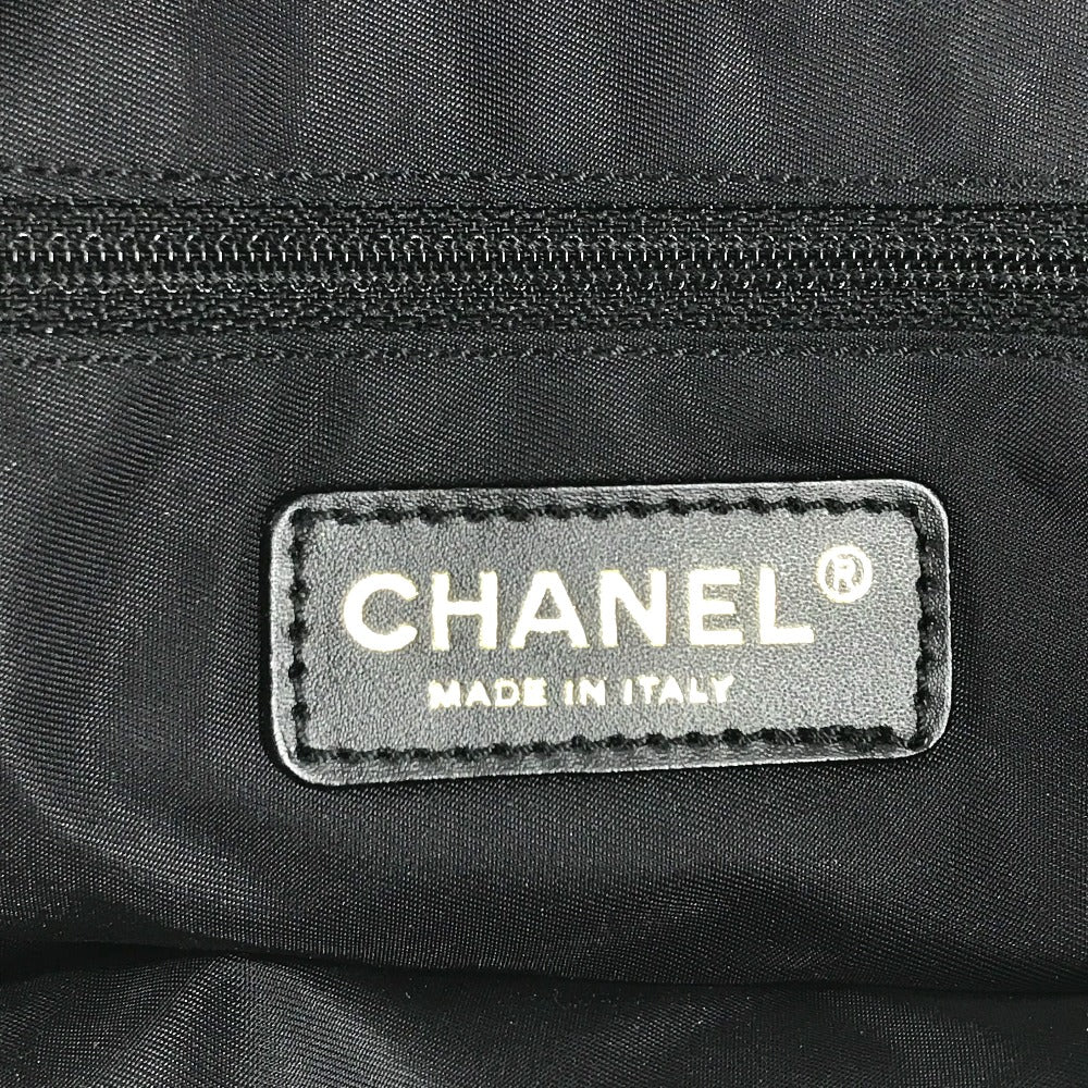 CHANEL A15828 ニュートラベルライン ハンドバッグ カバン ロゴ ミニ ナイロンジャガード レザー ボストンバッグ レザー/ナイロン レディース ブラック